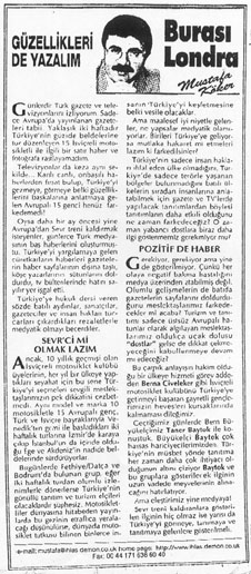 Kommentars in der trkischen Tageszeitung "Trkiye" vom 29. September 97